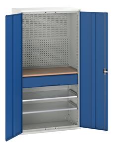 Verso 1050x550x2000H Cupboard 1 Drawer 2 Shelf Louvre Panel Bott Verso Basic Tool Cupboards Cupboard with shelves 58/16926570.11 Verso 1050x550x2000H Kitted Cupboard.jpg